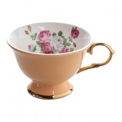 Xícara Para Chá 200ml Mon Désir Em New Bone China Com Filado Dourado